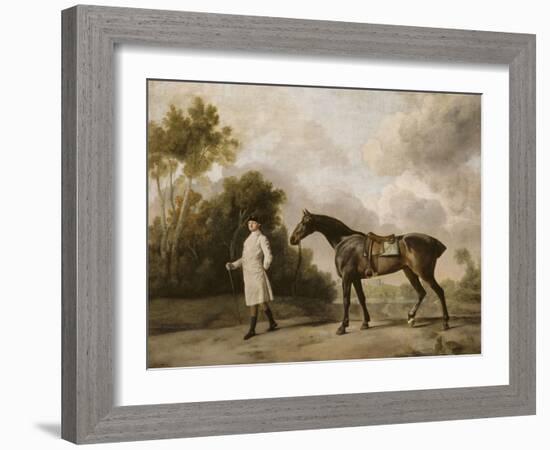 Portrait d'Assheton, 1er Vicomte Curzon, avec sa jument Maria-George Stubbs-Framed Giclee Print