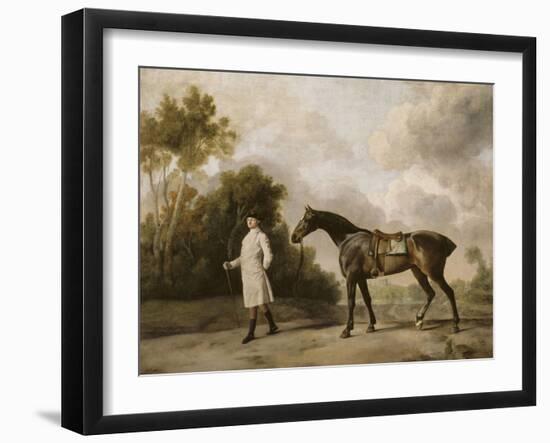 Portrait d'Assheton, 1er Vicomte Curzon, avec sa jument Maria-George Stubbs-Framed Giclee Print