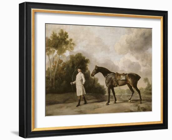 Portrait d'Assheton, 1er Vicomte Curzon, avec sa jument Maria-George Stubbs-Framed Giclee Print