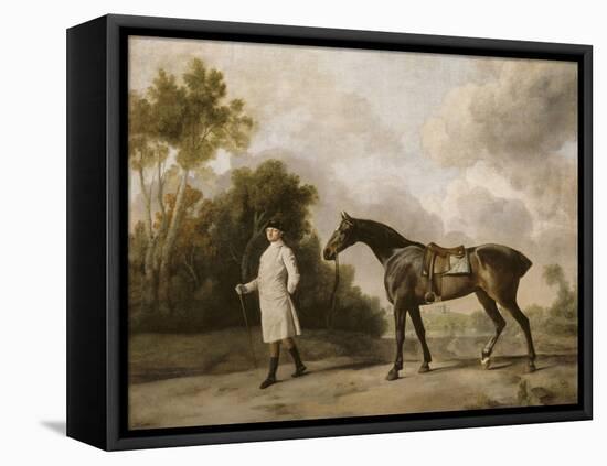 Portrait d'Assheton, 1er Vicomte Curzon, avec sa jument Maria-George Stubbs-Framed Premier Image Canvas