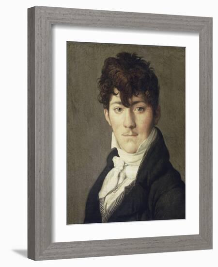 Portrait d'Auguste François Talma, enseigne de vaisseau, neveu du tragédien Talma-Jean-Auguste-Dominique Ingres-Framed Giclee Print