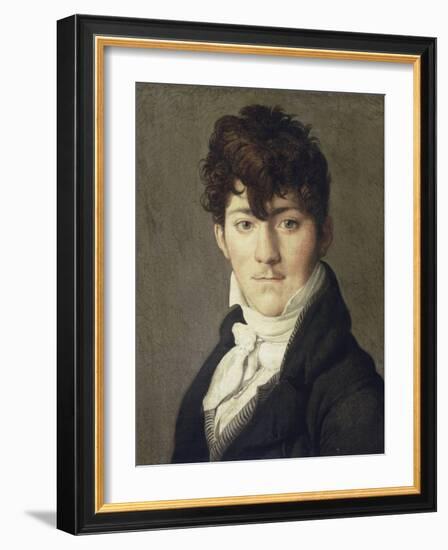 Portrait d'Auguste François Talma, enseigne de vaisseau, neveu du tragédien Talma-Jean-Auguste-Dominique Ingres-Framed Giclee Print