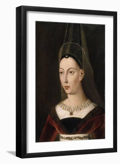 Portrait d'Isabelle de Bourbon, seconde femme de Charles le Téméraire, morte en 1465-null-Framed Giclee Print