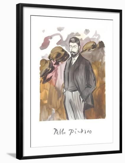 Portrait d'un Homme Debout avec Barbicne-Pablo Picasso-Framed Collectable Print