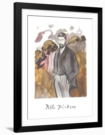 Portrait d'un Homme Debout avec Barbicne-Pablo Picasso-Framed Collectable Print