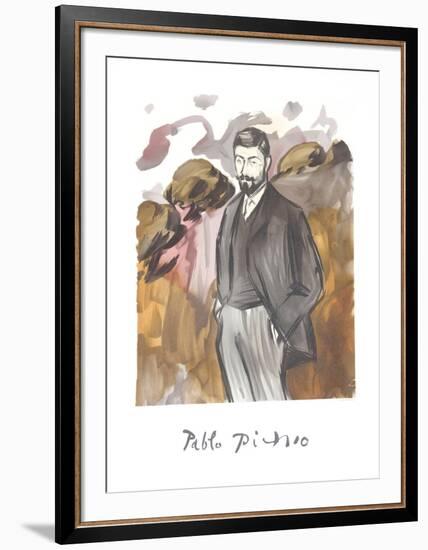 Portrait d'un Homme Debout avec Barbicne-Pablo Picasso-Framed Collectable Print