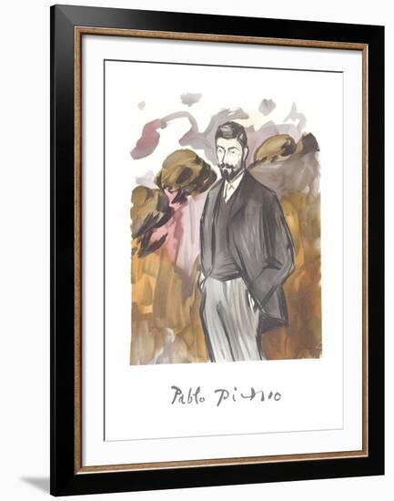 Portrait d'un Homme Debout avec Barbicne-Pablo Picasso-Framed Collectable Print