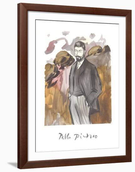 Portrait d'un Homme Debout avec Barbicne-Pablo Picasso-Framed Collectable Print