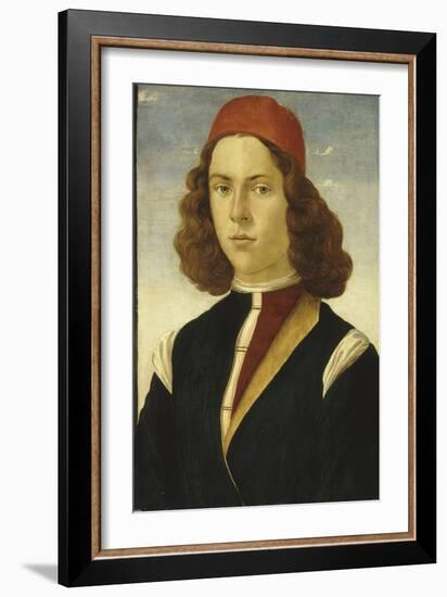 Portrait d'un jeune homme-Domenico Ghirlandaio-Framed Giclee Print