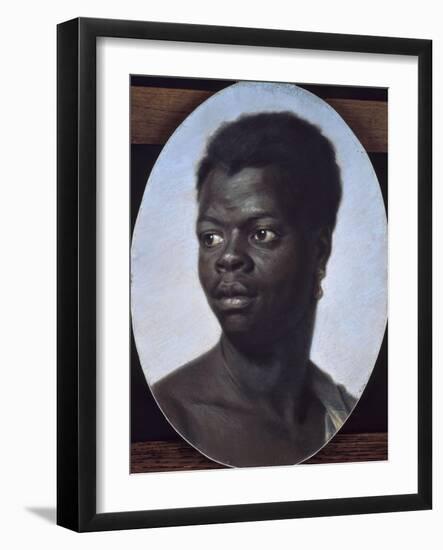 Portrait d'un jeune noir-Maurice Quentin de La Tour-Framed Giclee Print
