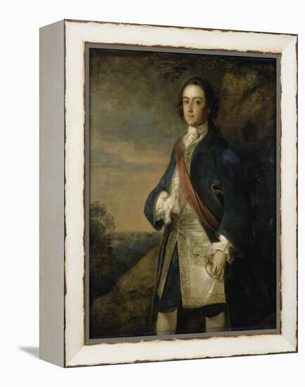 Portrait d'un officier anglais-Philippe Mercier-Framed Premier Image Canvas