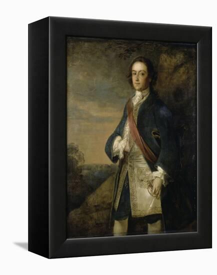 Portrait d'un officier anglais-Philippe Mercier-Framed Premier Image Canvas