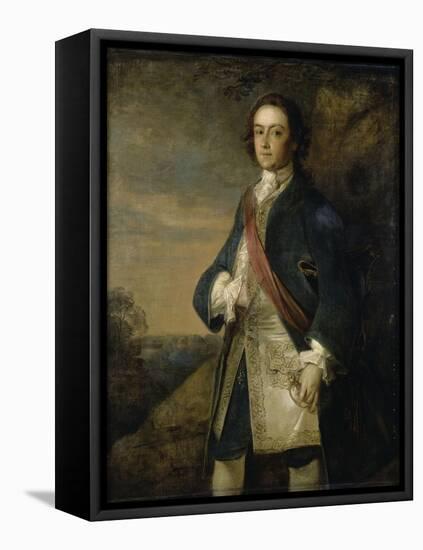 Portrait d'un officier anglais-Philippe Mercier-Framed Premier Image Canvas