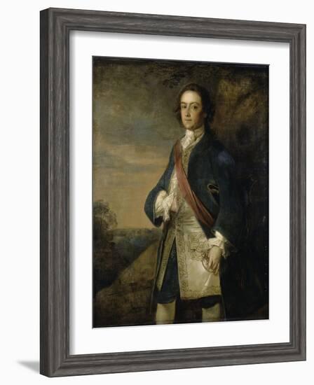 Portrait d'un officier anglais-Philippe Mercier-Framed Giclee Print