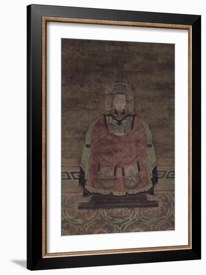 Portrait d'une impératrice sur son trône-null-Framed Giclee Print