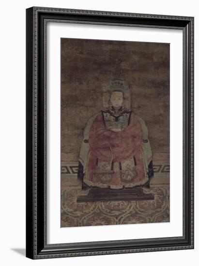 Portrait d'une impératrice sur son trône-null-Framed Giclee Print