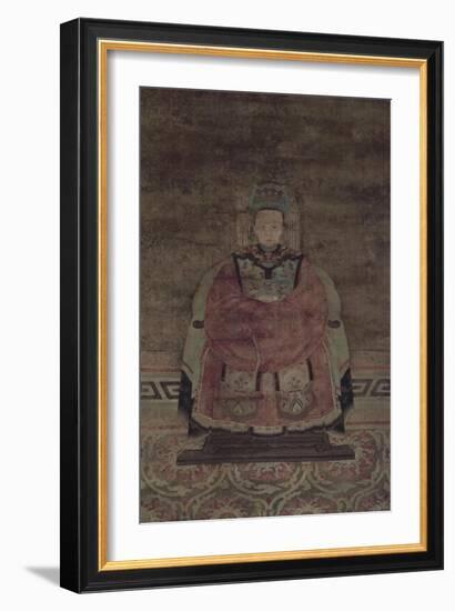 Portrait d'une impératrice sur son trône-null-Framed Giclee Print