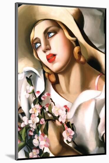 Portrait d'Une Jeune Fille-Tamara de Lempicka-Mounted Premium Giclee Print