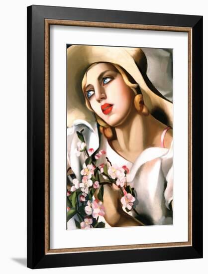 Portrait d'Une Jeune Fille-Tamara de Lempicka-Framed Premium Giclee Print