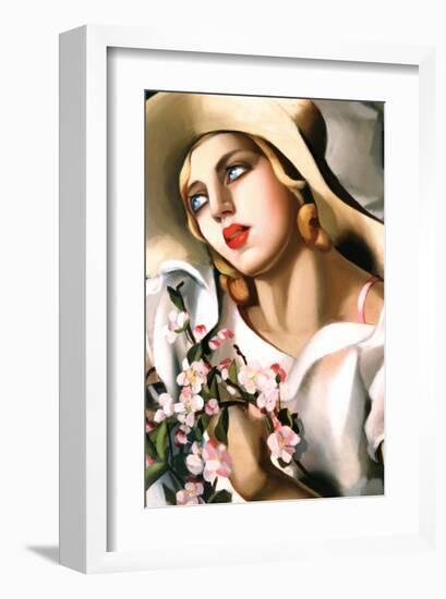 Portrait d'Une Jeune Fille-Tamara de Lempicka-Framed Premium Giclee Print