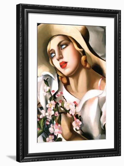 Portrait d'Une Jeune Fille-Tamara de Lempicka-Framed Premium Giclee Print