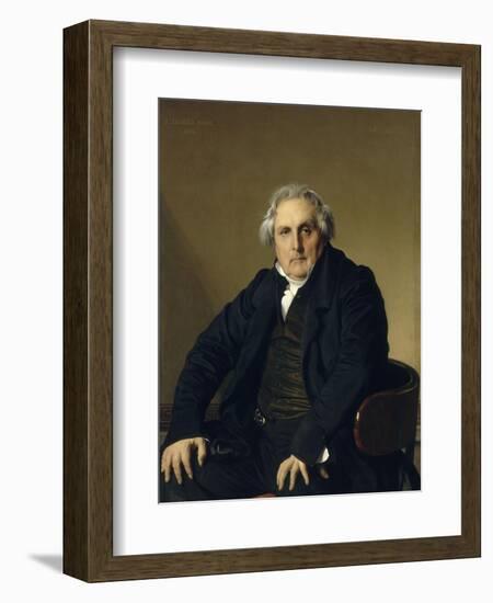 Portrait de Bertin, Louis-François, dit Bertin l'ainé (1766-1841), fondateu-Jean-Auguste-Dominique Ingres-Framed Giclee Print