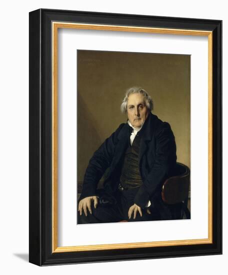 Portrait de Bertin, Louis-François, dit Bertin l'ainé (1766-1841), fondateu-Jean-Auguste-Dominique Ingres-Framed Giclee Print