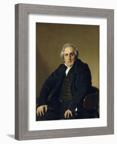 Portrait de Bertin, Louis-François, dit Bertin l'ainé (1766-1841), fondateu-Jean-Auguste-Dominique Ingres-Framed Giclee Print