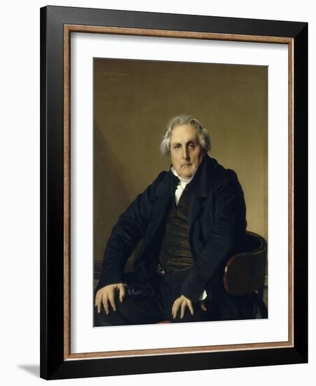 Portrait de Bertin, Louis-François, dit Bertin l'ainé (1766-1841), fondateu-Jean-Auguste-Dominique Ingres-Framed Giclee Print