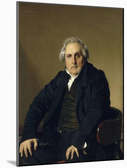 Portrait de Bertin, Louis-François, dit Bertin l'ainé (1766-1841), fondateu-Jean-Auguste-Dominique Ingres-Mounted Giclee Print