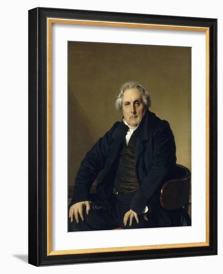 Portrait de Bertin, Louis-François, dit Bertin l'ainé (1766-1841), fondateu-Jean-Auguste-Dominique Ingres-Framed Giclee Print