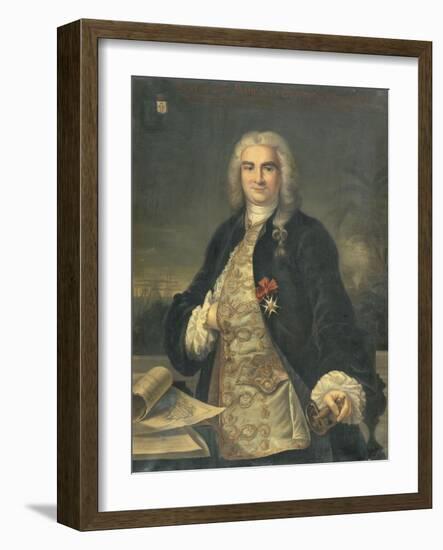 Portrait de Bertrand François Mahé de la Bourdonnais (1699-1753)-Charles Giron-Framed Giclee Print