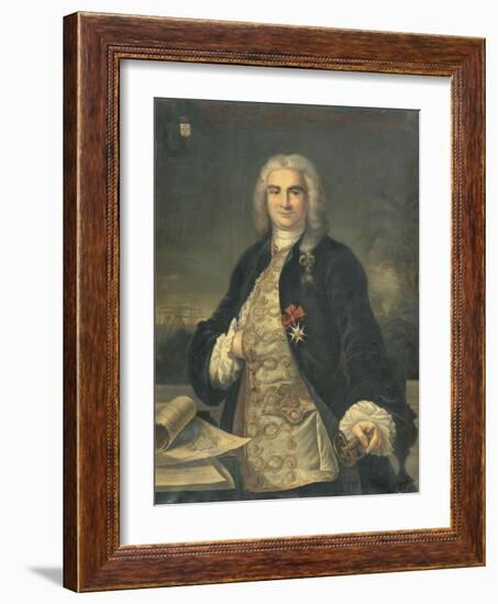 Portrait de Bertrand François Mahé de la Bourdonnais (1699-1753)-Charles Giron-Framed Giclee Print