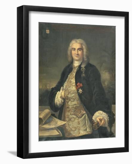 Portrait de Bertrand François Mahé de la Bourdonnais (1699-1753)-Charles Giron-Framed Giclee Print