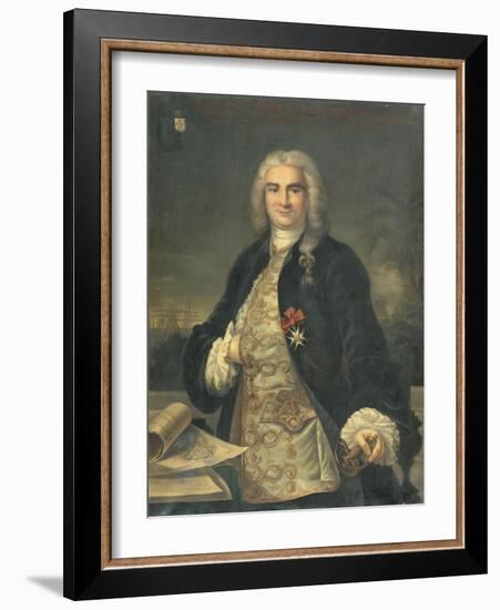 Portrait de Bertrand François Mahé de la Bourdonnais (1699-1753)-Charles Giron-Framed Giclee Print