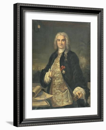 Portrait de Bertrand François Mahé de la Bourdonnais (1699-1753)-Charles Giron-Framed Giclee Print