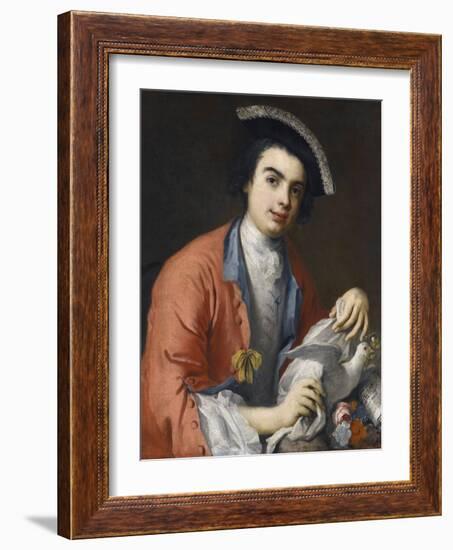 Portrait De Carlo Broschi Dit Farinelli, Chanteur Contralto Et Soprano, Castrat Italien - Portrait-Jacopo Amigoni-Framed Giclee Print