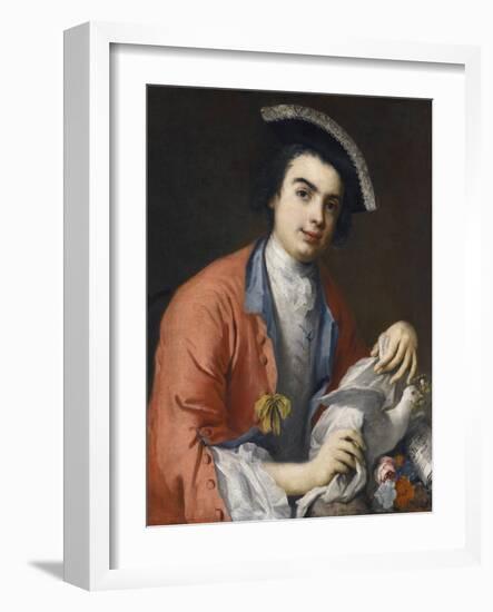 Portrait De Carlo Broschi Dit Farinelli, Chanteur Contralto Et Soprano, Castrat Italien - Portrait-Jacopo Amigoni-Framed Giclee Print