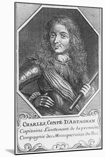 Portrait de Charles, comte d'Artagnan-null-Mounted Giclee Print