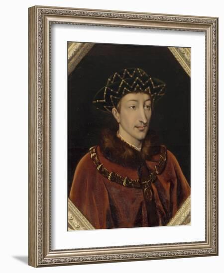 Portrait de Charles VII, roi de France (1403-1461), dit le Victorieux-Henri Lehmann-Framed Giclee Print