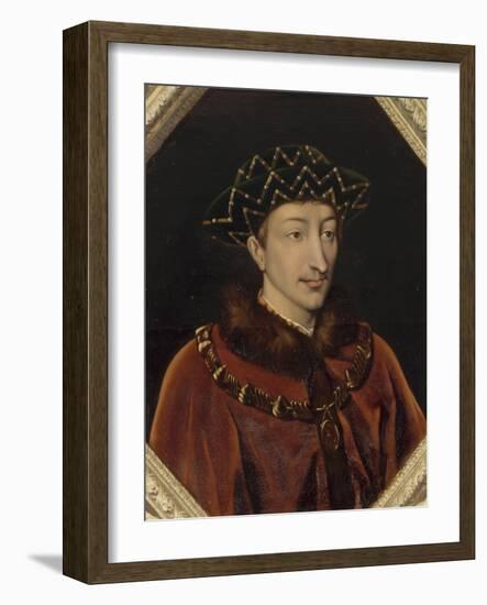 Portrait de Charles VII, roi de France (1403-1461), dit le Victorieux-Henri Lehmann-Framed Giclee Print