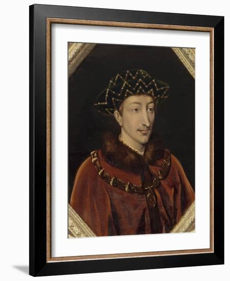 Portrait de Charles VII, roi de France (1403-1461), dit le Victorieux-Henri Lehmann-Framed Giclee Print