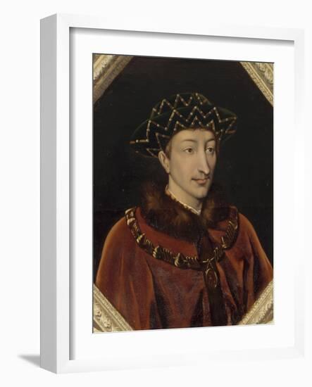 Portrait de Charles VII, roi de France (1403-1461), dit le Victorieux-Henri Lehmann-Framed Giclee Print