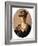 Portrait De Dame  (Portrait of a Lady) Elle Est Coiffee D'un Chapeau Fleuri a Voilette Peinture De-Konstantin Andreevic Somov-Framed Giclee Print