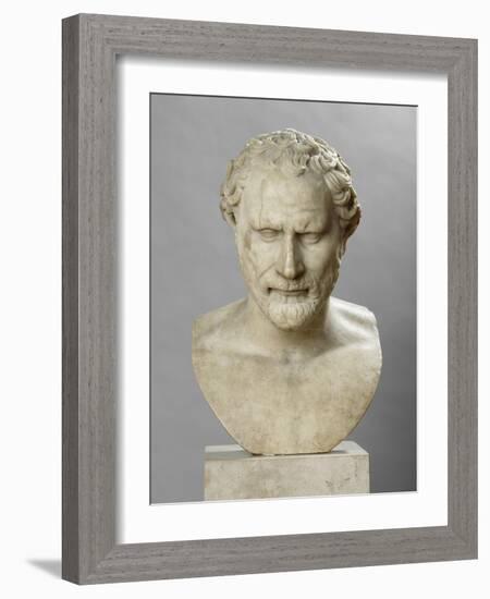 Portrait de Démosthène (348-322 avant J. C.), orateur et homme politique athénien-null-Framed Giclee Print