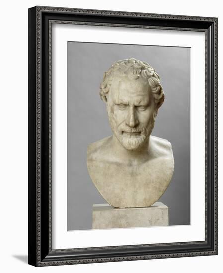 Portrait de Démosthène (348-322 avant J. C.), orateur et homme politique athénien-null-Framed Giclee Print