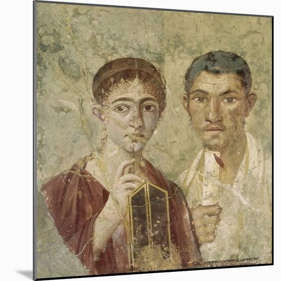 Portrait de deux époux provenant de Pompéi-null-Mounted Giclee Print