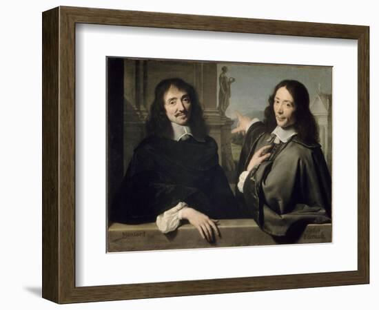 Portrait de deux hommes (autrefois F. Mansart et Ch. Perrrault)-Philippe De Champaigne-Framed Giclee Print