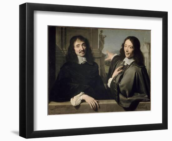 Portrait de deux hommes (autrefois F. Mansart et Ch. Perrrault)-Philippe De Champaigne-Framed Giclee Print