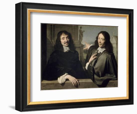 Portrait de deux hommes (autrefois F. Mansart et Ch. Perrrault)-Philippe De Champaigne-Framed Giclee Print